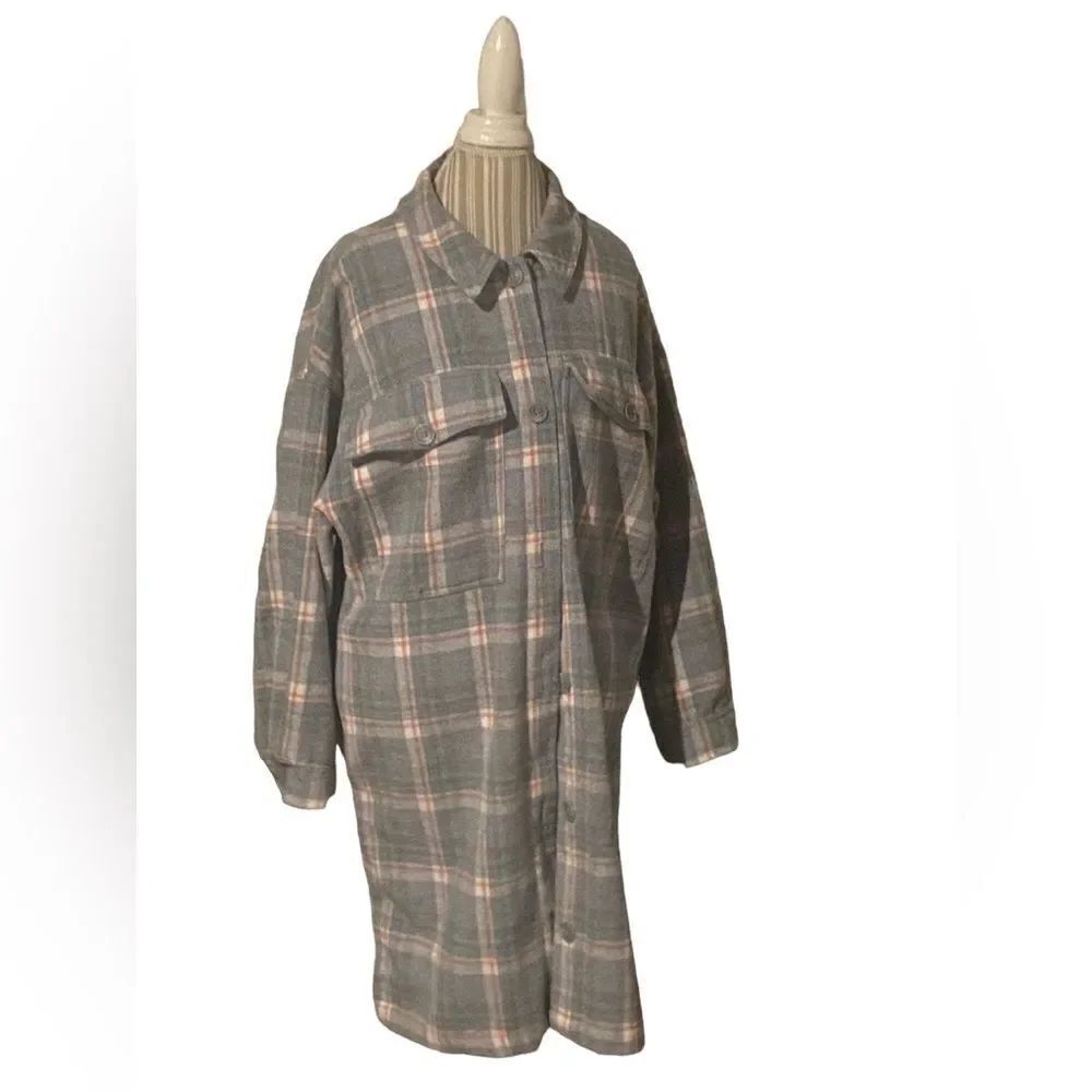 Cali 1850 knee length flannel jacket size Xl excellent condition